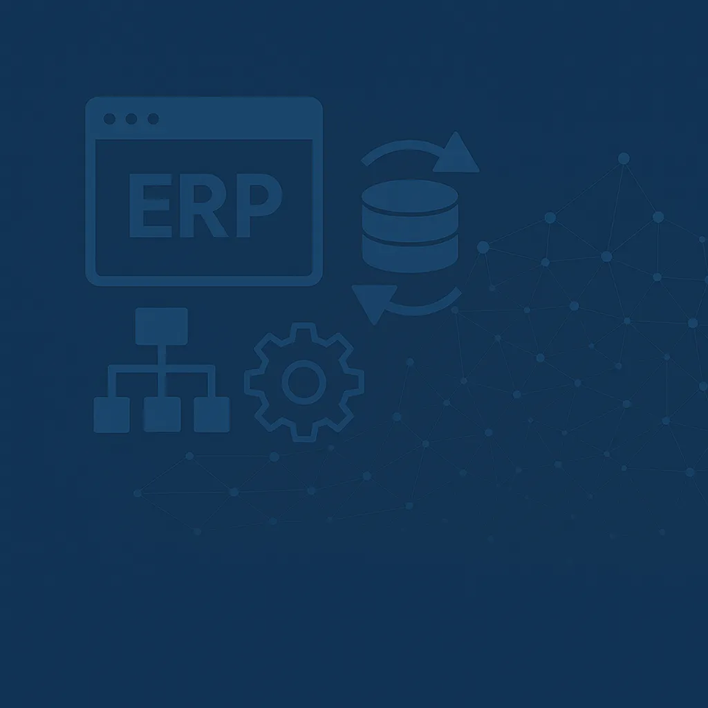 ERP extensions and system integration via web app for automated business processes and scalable microservices architecture